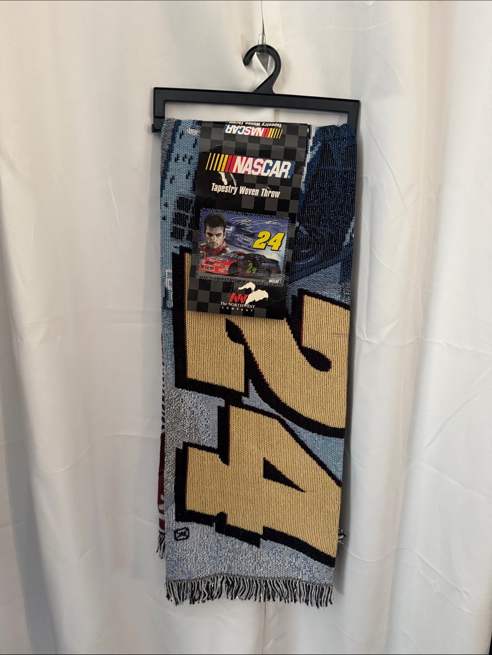 Jeff Gordon Nascar #24 Fan Tapestry Woven Throw 48” x 60” NWT